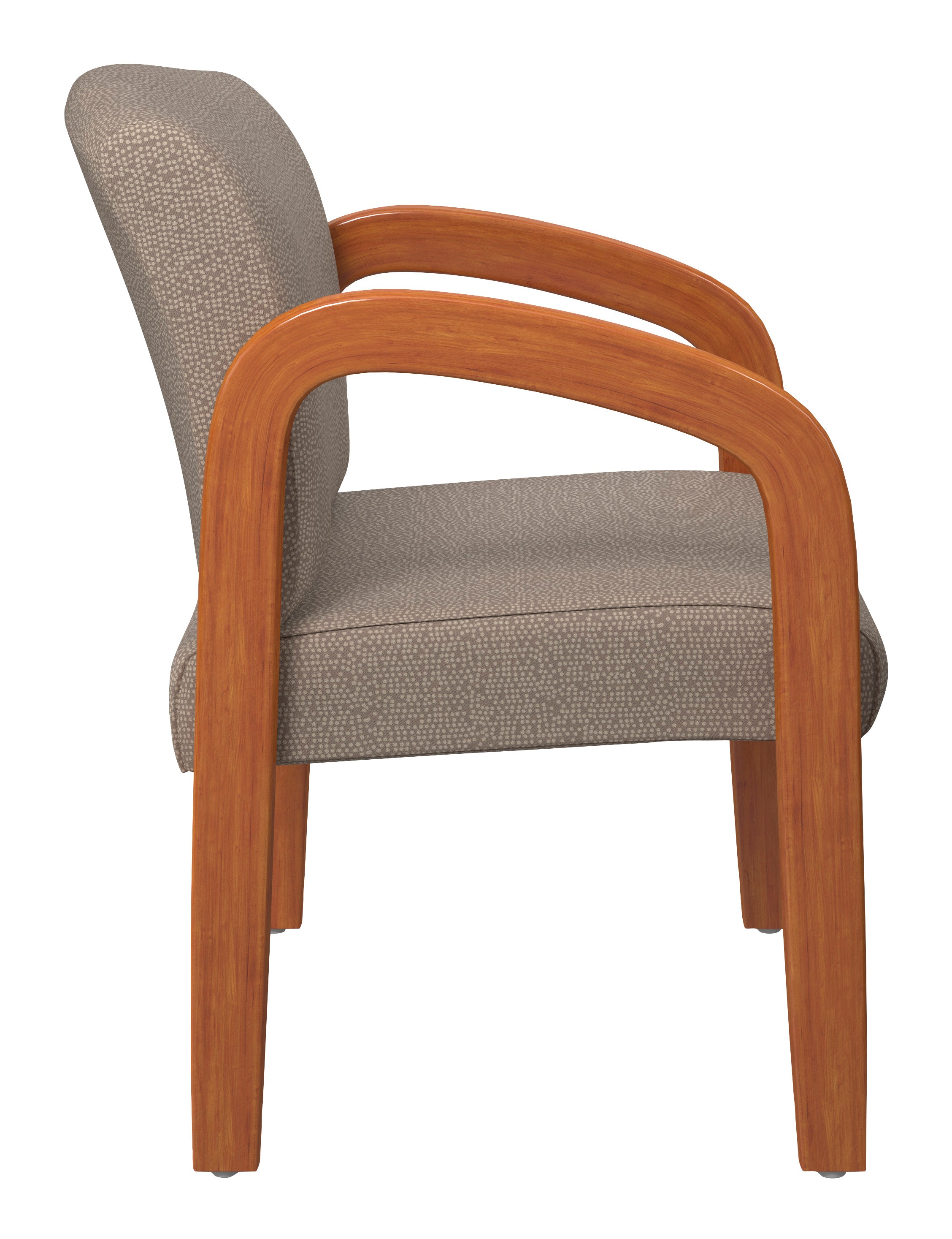 Medium Oak Finish Wood Visitor Chair